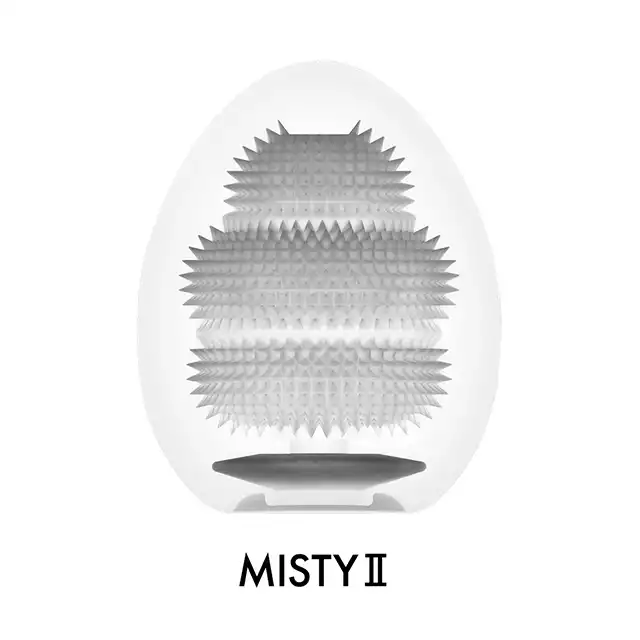 Tenga - Egg Misty II. Kieszonkowy masturbator jajeczko z gęsto rozłożonymi wypustkami, intensywna stymulacja