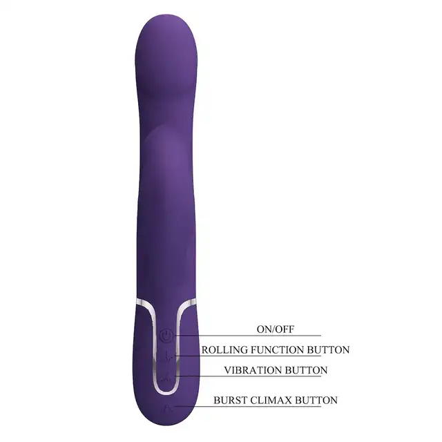 Pretty Love - Falin Purple. Wibrator łechtaczkowo pochwowy z ruchomymi kulkami, maksymalna przyjemność i intensywne orgazmy