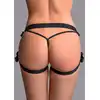 Get Real - Strap-On Harness O/S. Wygodna uprząż z regulowanymi paskami, wyściełaną przednią poduszką, trzema silikonowymi pierścieniami
