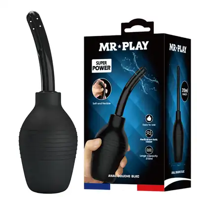 Mr. Play - Super Power Anal Douche Black. Wysokiej jakości silikonowa gruszka do skutecznego oczyszczania i przygotowania do zabawy analnej