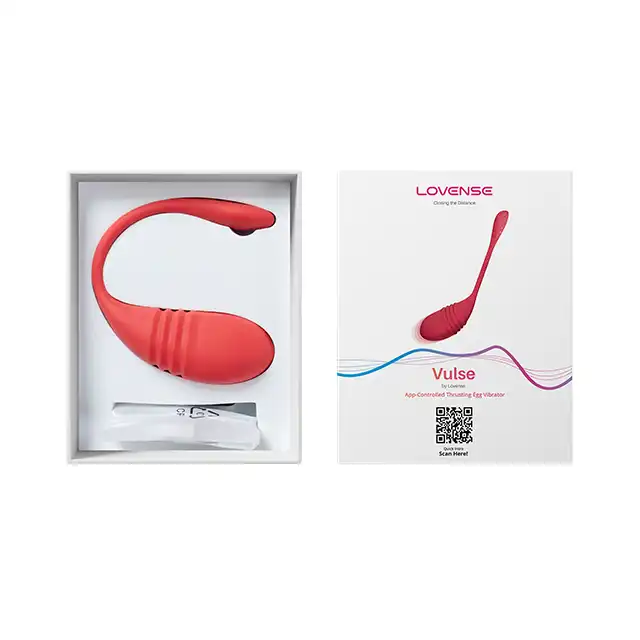 Lovense - Vulse Vibrating Egg Red. Innowacyjne jajeczko sterowane aplikacją, szybkie pchnięcia i intensywne wibrcje