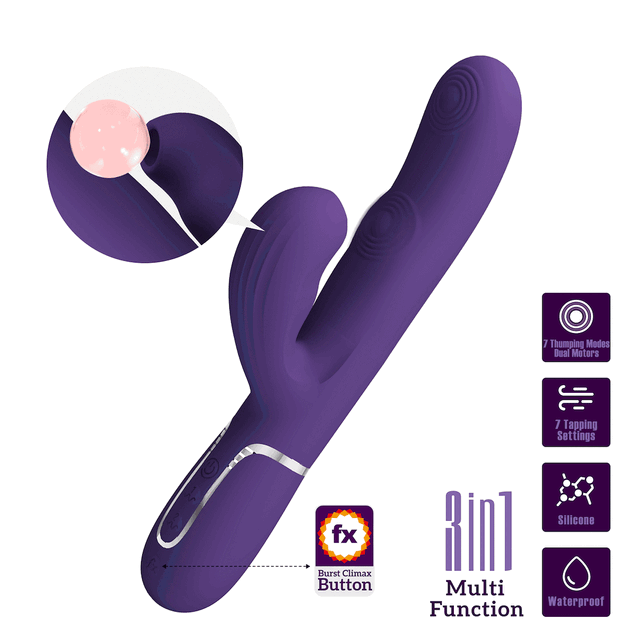 Pretty Love - Perdita Purple. Wibrator z 7 trybami stymulacji i 7 ustawieniami stukania, oferuje wszechstronną przyjemność