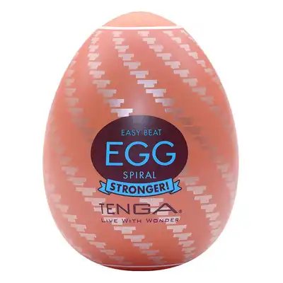 Tenga - Egg Spiral. Kieszonkowy masturbator jajeczko ze spiralnymi wypustkami, intensywna stymulacja