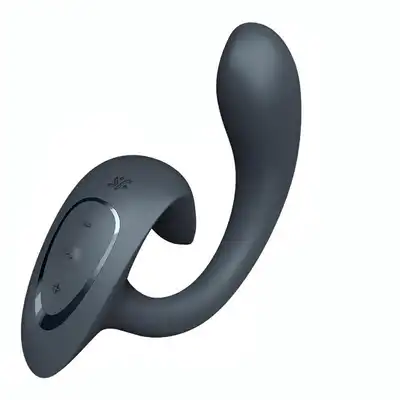 Satisfyer - G for Goddess 1 Dark Grey. Nowoczesny wibrator podwójny do punktu G i łechtaczki, ergonomiczny design