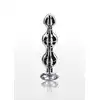 ToyJoy - Diamond Star Beads L. Korek analny z trzema stymulacyjnymi koralikami i podstawą ozdobioną srebrnym klejnotem