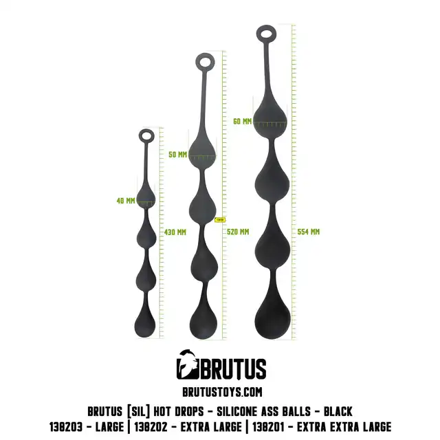 Brutus - Hot Drops. Cztery połączone kulki. Intensywne rozciągnięcia w rozmiarze L