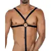 Cut4Men - Harness C-Ring Black. Stylowa i funkcjonalna uprząż dla mężczyzn, zmysłowy dodatek do męskiej garderoby