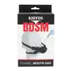 Kiotos - BDSM Funnel Mouth Gag. Knebel z lejkiem i kubkiem do nalewania, wysokiej jakości akcesorium, niezapomniane doznania podczas zabaw BDSM