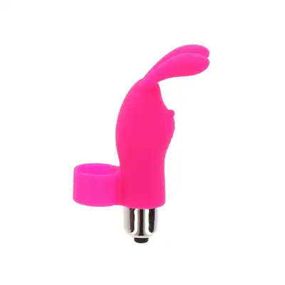 ToyJoy - Bunny Pleaser. Wibrator na palec z króliczymi uszkami, wykonany z silikonu z wibrującym bulletem, idealny do precyzyjnej stymulacji