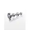 ToyJoy - Diamond Star Beads L. Korek analny z trzema stymulacyjnymi koralikami i podstawą ozdobioną srebrnym klejnotem