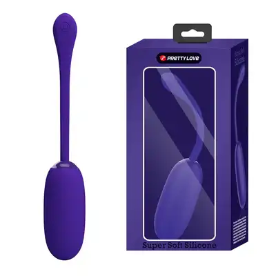 Pretty Love - Julius Purple. Gładkie wibrujące jajeczko o powiększonym rozmiarze, miękki materiał wypełniający wibracjami