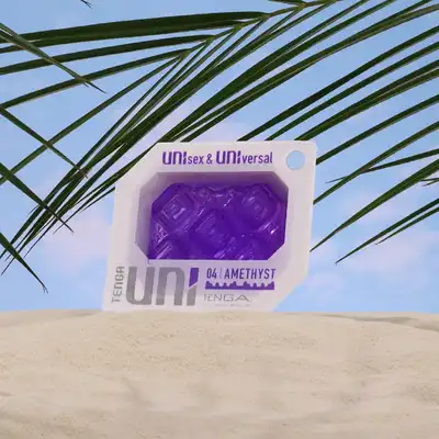 Tenga - Uni Amesthyst Sleeve. Stymulująca nakładka z wypustkami do łechtaczki i penisa, produkt unisex