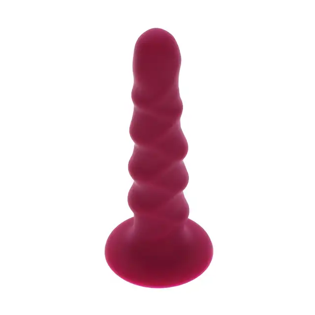 Get Real - Ribbed Dong 6'. Dildo z wypustkami na trzonie i mocną podstawą z przyssawką, wykonany z bezpiecznego silikonu premium