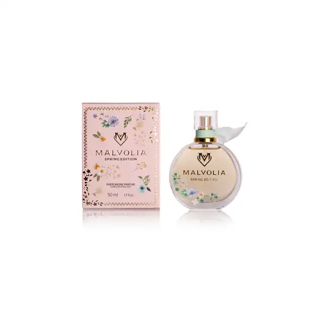 Malvolia - Spring For Woman 50ml. Feromony damskie o świeżej wiosenej kompozycji, łączą w sobie nuty gorzkiej pomarańczy, jaśminu i ambry