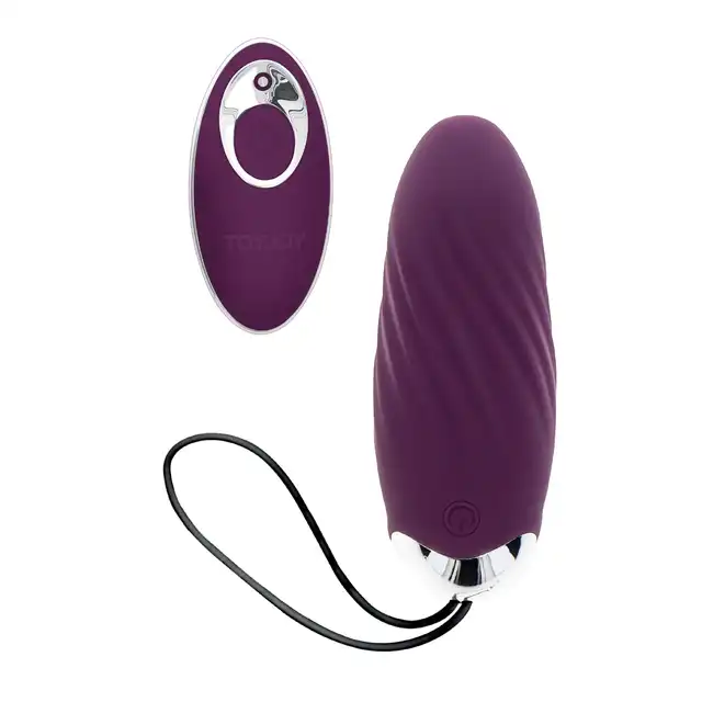 ToyJoy - Knock Knock Eggstravagant. Luksusowe jajko wibrujące z funkcją ruchu posuwistego, wykonane z miękkiego silikonu, sterowane za pomocą pilota