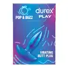 Durex Play - Pop &amp; Buzz. Silikonowy korek analny z wibracją, miękki i gładki materiał z opalizującym zakończeniem