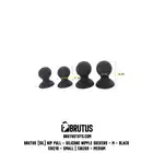 Brutus - Nipple Suckers. Gładki silikon i elegancki czarny kolor w rozmiarze M!