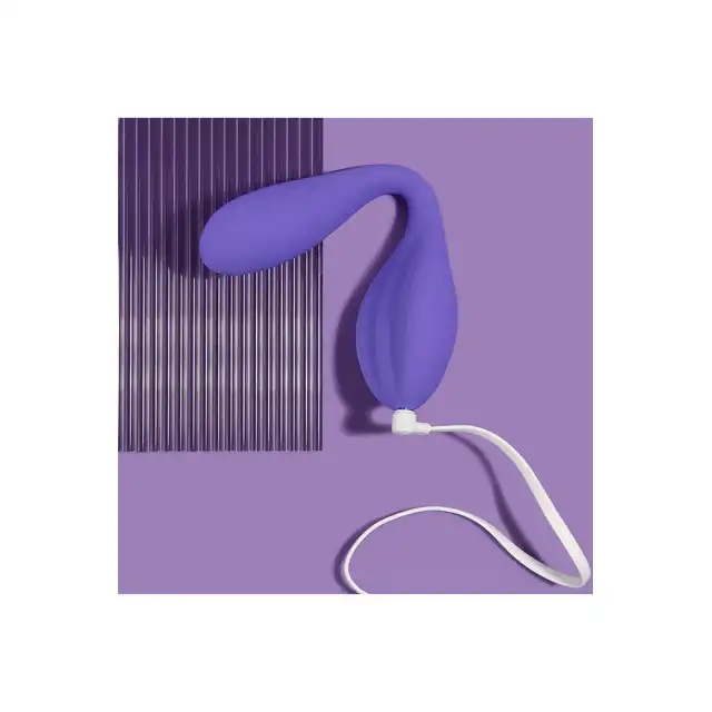 Wellness - Duo Purple. Wszechstronny wibrator dla par, intensywna stymulacja solo i w parze, elastyczny korpus i mocne wibracje