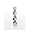 ToyJoy - Diamond Star Beads M. Metalowy korek analny z trzema stymulacyjnymi koralikami i podstawą ozdobioną srebrnym klejnotem