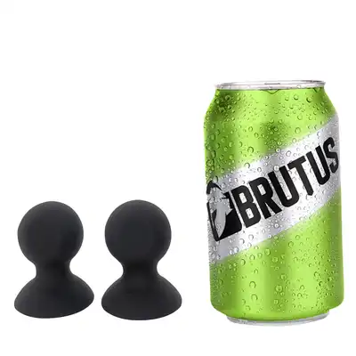 Brutus - Nipple Suckers. Gładki silikon i elegancki czarny kolor w rozmiarze M!