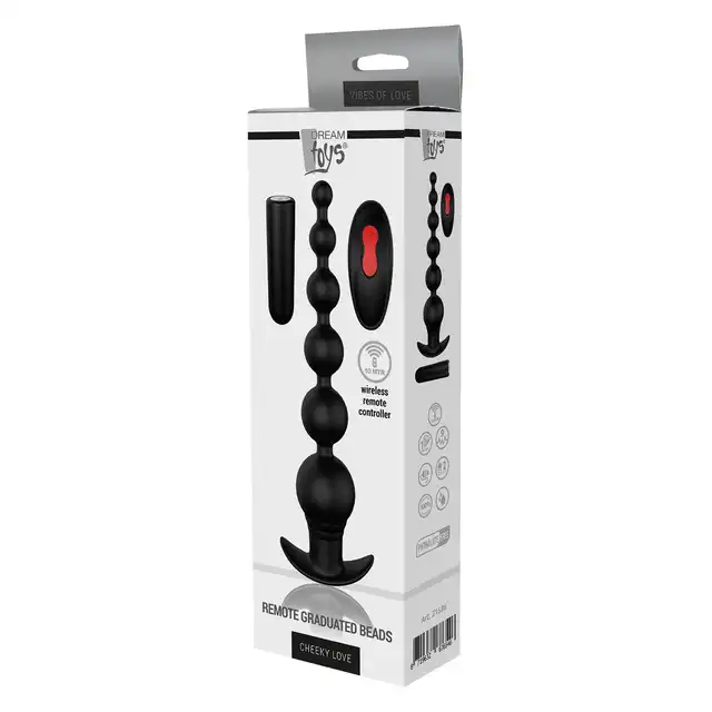 DreamToys - Cheeky Love Emote Graduating Beads. Elastyczne kulki analne z wibracjami i bezprzewodowym pilotem zdalnego sterowania