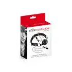 Fetish Tentation - Ball Gag With Clamps. Czarny regulowany knebel z otworami do oddychania oraz zaciskami na sutki 