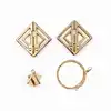 LOCKINK - Adjustable Nipple Clamps with Light Pendant Gold. Regulowane zaciski na sutki z zawieszką pięknie odbijającą światło
