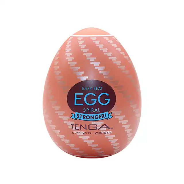 Tenga - Egg Spiral. Kieszonkowy masturbator jajeczko ze spiralnymi wypustkami, intensywna stymulacja