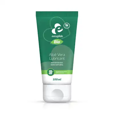 EasyGlide - Bio Aloë Vera Lubricant. Wodny lubrykant z kojącym aloesem i formułą 100% biologiczną i naturalną, zapewnia delikatne nawilżenie i pielęgnację skóry