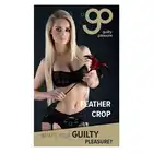 Guilty Pleasure - Feather Crop Black/Red. Bacik BDSM z piórkiem, zmysłowy akcent do Twoich intymnych zabaw