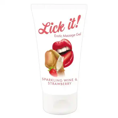 Lick it! - Sparkling wine &amp; strawberry. Żel aromatyzowany smakowy. 
