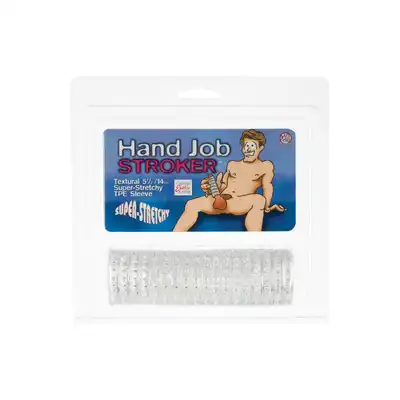 CalExotics - Hand Job Stroker Transparent. Odwracalny, przezroczysty masturbator dla różnorodnych doznań