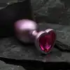 Dream Toys - Gleaming Love Pearl Pink Plug Large. Różowy elegancki korek analny o dużym rozmiarze z kryształkiem w kształcie serca