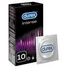 Durex - Intense 10szt. Prezerwatywy prążkowane o stymulującej powierzchni z żelem Desirex dla szerokiej gamy doznań