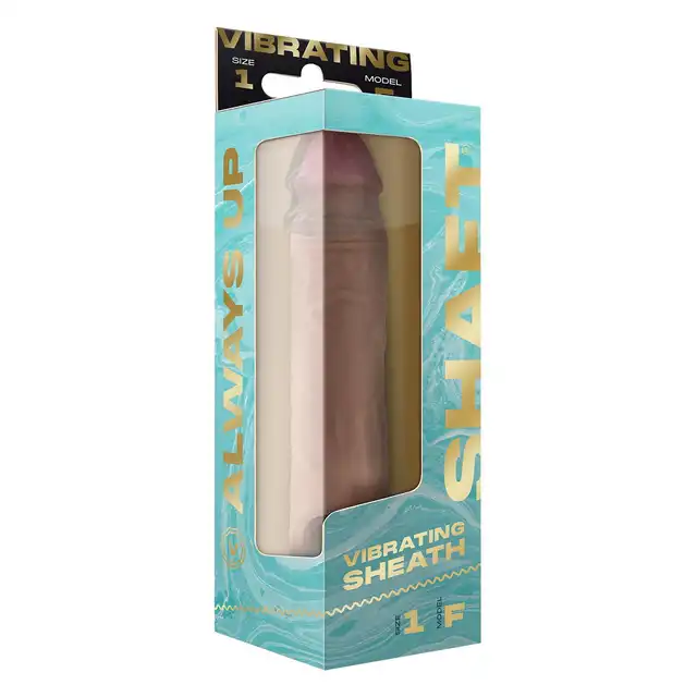 Shaft - Vibrating Sheath Size 1 Model F - nakładka na penisa z innowacyjnego silikonu przypominającego skórę!