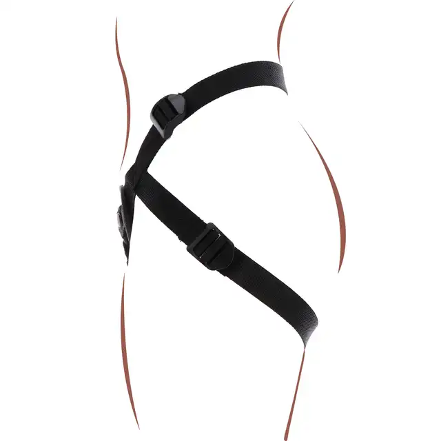 Get Real - Strap-On Lace Harness. Elegancka uprząż z miękką konstrukcją, regulowanymi paskami, trzema silikonowymi pierścieniami 