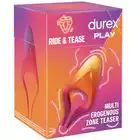 Durex Play - Ride &amp; Tease. Wielofunkcyjny stymulator stref erogennych z 2 wibrującymi końcówkami, zabawka dla niej i dla niego