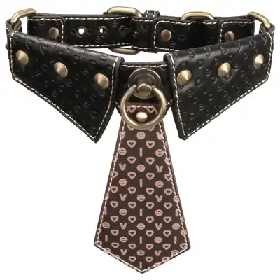 LoveToy - Rebellion Reign Collar. Obroża z kołnieżem z wysokiej jakości skóry PU, długi metalowy łańcuszek, łączy wygodę i wyrafinowany styl