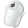 Satisfyer - Glowing Ghost White. Wibrator ze stymulującymi falami ciśnienia i intensywnymi wibracjami, wykonany z miękkiego, świecącego w ciemności silikonu