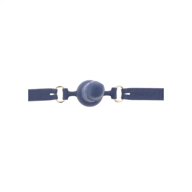 Taboom - Silicone Penis Ball Gag Blue. Innowacyjny knebel kulkowy, który łączy ograniczenie mowy z dodatkową stymulacją penisa, zapewniając intensywne doświadczenia