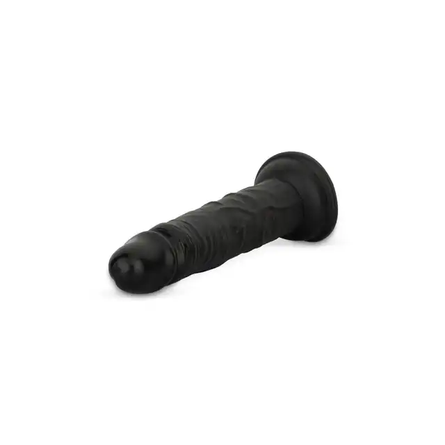 EasyToys - Dildo Without Balls 12 cm Black. Klasyczne dildo o realistycznym designie, mocna przyssawka i prosty trzon