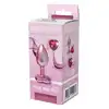Dream Toys - Gleaming Love Pearl Pink Plug Small. Różowy elegancki korek analny o niedużym rozmiarze z kryształkiem w kształcie serca
