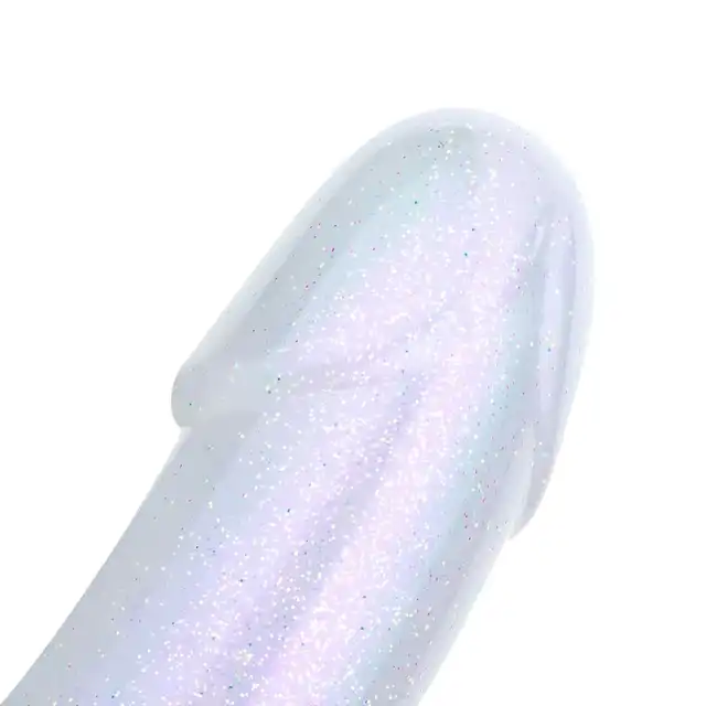 EasyToys - Mermaid Glitter Dildo M. Brokatowe dildo z przyssawką, delikatne zakrzywienie dotrze do Twoich punktów przyjemności