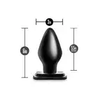 Anal Adventures - XXL Plug Black. Duży korek analny o opływowym kształcie, gwarantowane uczucie wypełnienia