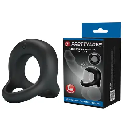 Pretty Love - Elliott. Elastyczny wibrujący pierścień na penisa i jądra, zapewnia twardszą erekcję oraz intensyfikację orgazmów