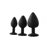 DreamToys - Fantastic Anal Training Kit White Stone. Zestaw korków analnych w trzech rozmiarach, wykonanych z miękkiego silikonu z błyszczącymi kamieniami szlachetnymi