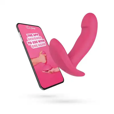EasyToys - Easy Connect Ivy. Wibrator do noszenia z realistyczną i zakrzywioną główką, możliwość korzystania z różnych funkcji i wzorów wibracji dzięki aplikacji