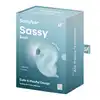Satisfyer - Sassy Seal Blue. Wibrator incognito z falami ciśnienia i wibracjami, kształt uroczej foczki