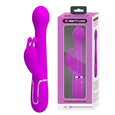 Pretty Love - Dejon Pink. Ruchomy wibrator z obrotowymi kulkami, stymulator łechtaczki i okrągła główka z ruchem posuwistym