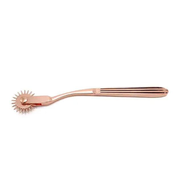 Kiotos - Pinwheel Rose Gold. Zmysłowe kółeczko Wartenberga o kolorze różowego złota, elegancja i soft bdsm